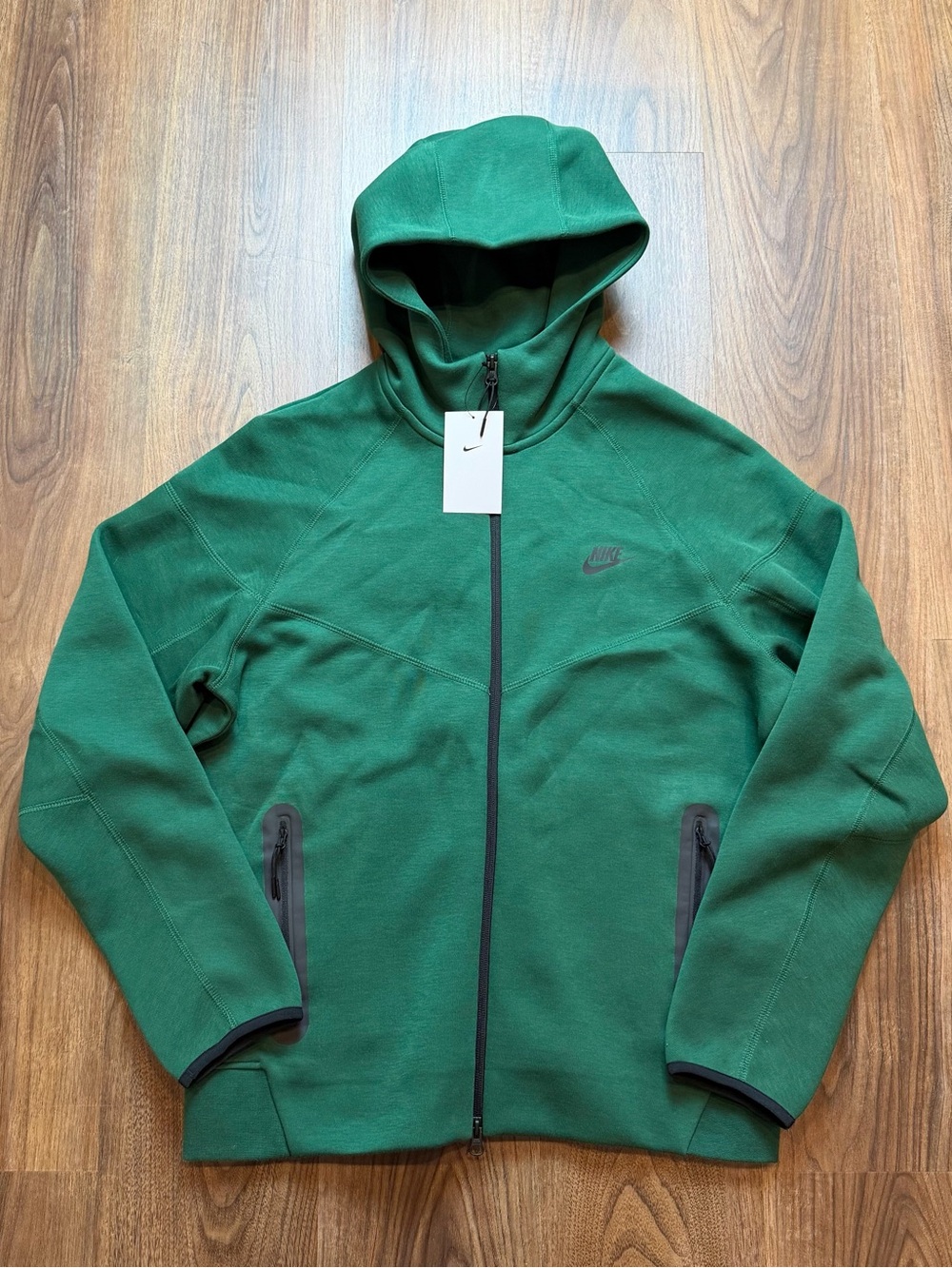 NEW Nike Tech Fleece Windrunner FullZip Hoodie Green FQ1883-341 Men’s Large